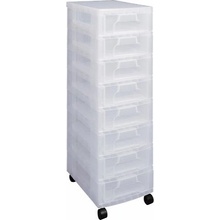 Really useful Products Ltd. Plastový organizér s 8-mi čirými boxy 56 l