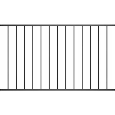 Greatstore Plotový dílec ocel s práškovým lakem 1,7 x 1,25 m černý