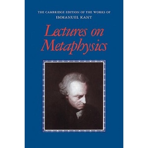 Lectures on Metaphysics (ISBN: 9780521000765)