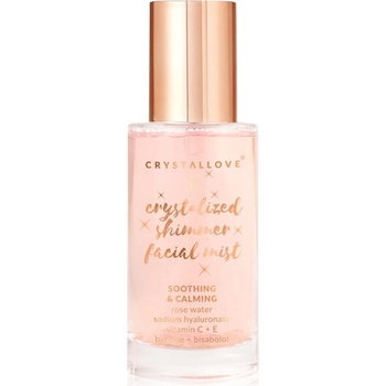 Crystallove Rose Quartz Shimmer Facial Mist мъгла за лице за озаряване на лицето 100ml