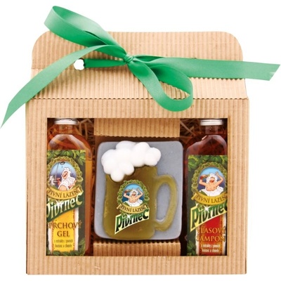 Bohemia Gifts & Cosmetics Pivrnec sprchový gél 100 ml + mydlo 85 g + šampón na vlasy 100 ml darčeková sada