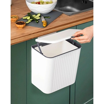 Image 1 of Кош за шкаф с двойно отваряне бял 6.5Л (107526/1)