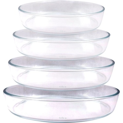 Elekom Огнеупорни съдове ek-pl9+10+11+12, 4 бр. Комплект, Дълбоки, Различни размери (ek-pl9+10+11+12)