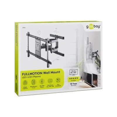 Goobay Soporte tv/mon goobay pared negro
