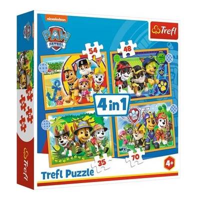 Trefl Trefl: Пъзел "Патрол на ваканция" 4 в 1 - 35, 48, 54, 70 части