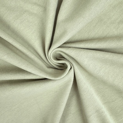 Tričkovina BIO Bavlna Washed 150g - Zelená khaki světlá