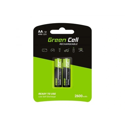 Green Cell Акумулаторна Батерия GP R6 AA 2600mAh NiMH 2 бр. GR05 GREEN CELL (GR05)