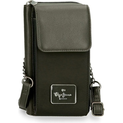 Pepe Jeans Christine Crossbody peňaženka s vreckom na mobil zelená