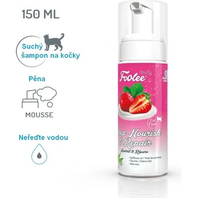 Foolee Beauty Deep Nourish & Repair Šampon pro kočky suchá pěna 150 ml – Zboží Mobilmania