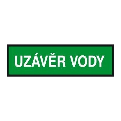 Uzávěr vody, Fólie 7 x 2 cm