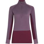 Icebreaker Дамско мериносово термобельо Icebreaker Women's Merino 200 Zoneknit L/S Half Zip Merino base layer - Dark Berry / Grey Plum / Cb - размер XL (115-2673-0315)