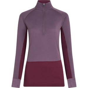 Icebreaker Дамско мериносово термобельо Icebreaker Women's Merino 200 Zoneknit L/S Half Zip Merino base layer - Dark Berry / Grey Plum / Cb - размер XL (115-2673-0315)