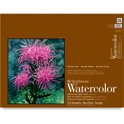 Strathmore Akvarelový skicár v lepenej väzbe 17,8 x 25,4 cm 300g 15 listov