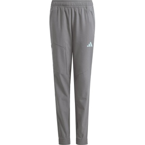 adidas Детски анцунг долнище adidas Kid's Hooded Tech Woven Pants Tracksuit trousers - Grey Four / Tactile Green - размер 176 (EU) (701-4474-0215)