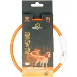 Duvoplus USB - светещ нашийник за кучета - оранжев, обиколка 45 см, Белгия - 1270009