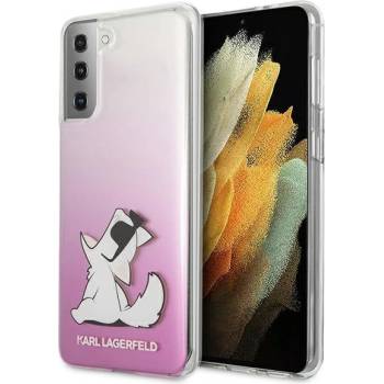 KARL LAGERFELD Защитен калъф arl Lagerfeld Choupette Fun за Samsung Galaxy S21+ 5G, Pink (KF000523)