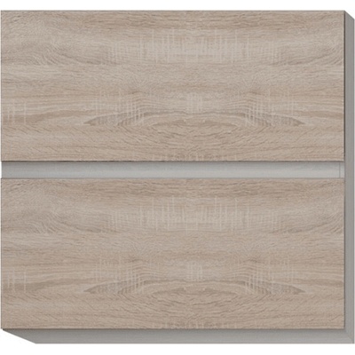 Горен шкаф Line 60 cm с 2 хоризонтални врати дъб сонома