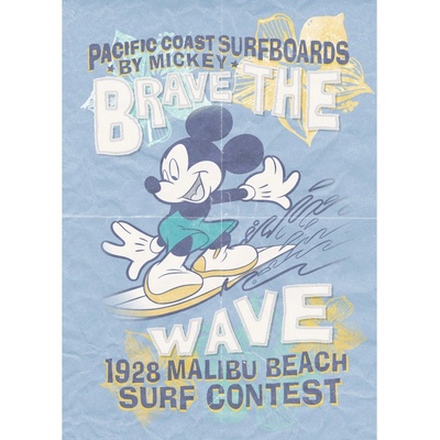 Komar Vliesová fototapeta Mickey Brave the Wave rozměry 200 x 280 cm