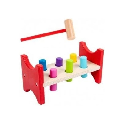 Teddies Чук с дървено чукче в кутия 20x10x9, 5см