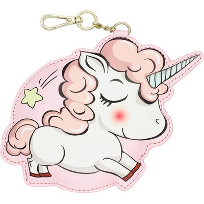 Компактна външна батерия с 1xUSB-A изход за мобилни устройства - 3D Unicorn Power Bank With Keyring 2200 mAh (розов) (161184)