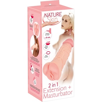 Image 1 of Nature Skin 2in1 Extension + Masturbator Vagina