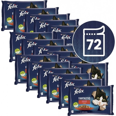Felix Fantastic s hovädzím a kuraťom v želé 72 x 85 g