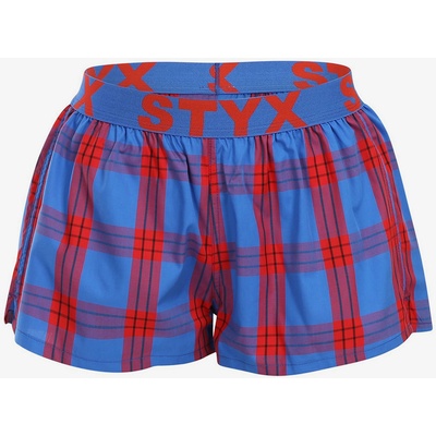 Styx Червено-сини дамски карирани шорти Styx Styx | Sin | ЖЕНИ | S