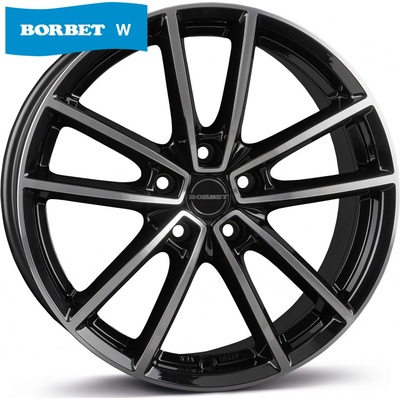 Borbet W 8x18 5x112 ET40 black polished gloss