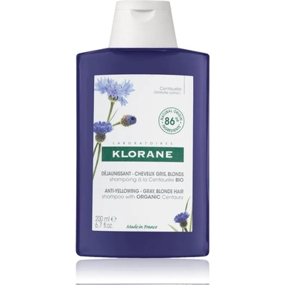 Klorane Cornflower Organic шампоан неутрализиращ жълтеникавите оттенъци 200ml