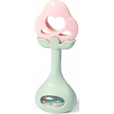 Babyono Бебешка дрънкалка с гризалка Babyono - Ягода (5901435417157)