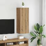 vidaXL TV стенен шкаф 40, 5 x 30 x 102 см Дъб Инженерна дървесина (882940)