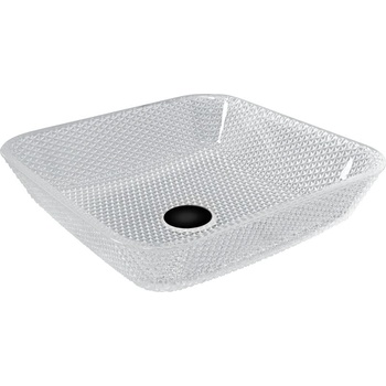 Mexen Mika стъклена умивалник за поставяне върху плот 40 x 40 см, прозрачна - 24104000 (24104000)