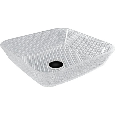 Mexen Mika стъклена умивалник за поставяне върху плот 40 x 40 см, прозрачна - 24104000 (24104000)