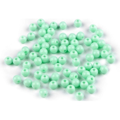 Stoklasa Plastové korálky Ø6 mm Balení: 10 g, Varianta: 7 mint 7 mint