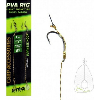 Stég pva náväzec s pletenou šnúrou 12 cm 2 ks rozmer 4