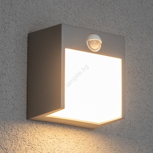 Brilagi TERNI LED/12W/230V външно стеннo осветление с сензор, сиво IP44 (BG0984)
