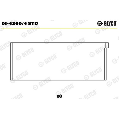 Ojniční ložisko GLYCO 01-4200/4 STD - sada