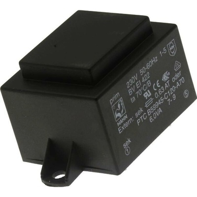 Hahn BV EI 382 1194 transformátor 4,5VA 230V//15V+15V