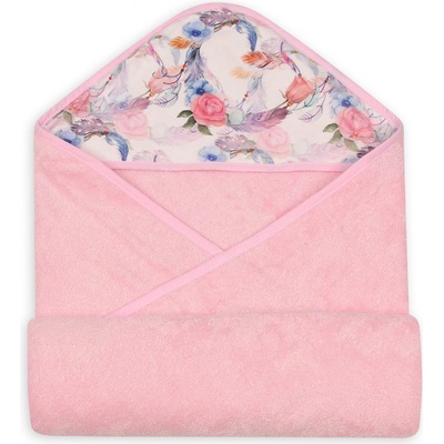 Baby Matex Osuška s kapucí bambusová 100x100cm růžová