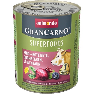 Animonda Gran Carno Superfoods Adult hovädzie mäso červená repa černice 800 g