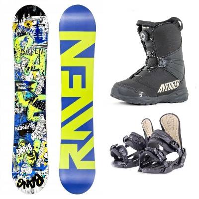 Raven Bang junior mini snowboard + Beany Junior vázání + Beany Avenger BS boty - 115 cm + XS - EU 32-35