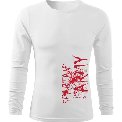 DRAGOWA FIT-T Тениска с дълъг ръкав War, бяла, 160 г/м2 (8404)