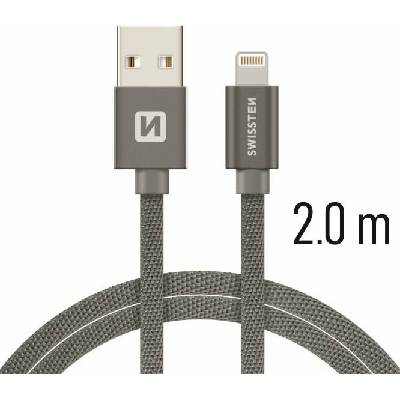 Swissten 71523302 USB / Lightning, 2m, šedý