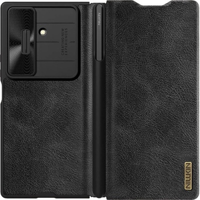 Nillkin Samsung Z Fold7 NILLKIN QIN PRO калъф, стоящ, кожен ефект FLIP, сензорен молив, BLACK GP-174156 (GP-174156)