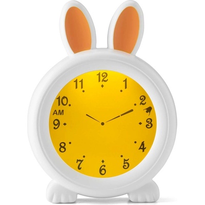 Alecto Monkey Alarm Clock Children - Children's Alarm Clock USB Rechargeable - Children's Alarm Clock with Night Light - Sleep Trainer (White) - BC100