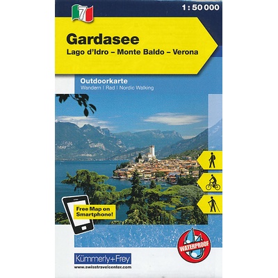 mapa Lago di Garda, Lago d'Idro, Monte Baldo, Verona 1:50 t. la