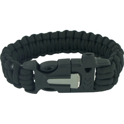 A.C.M. Survival náramek 4v1 Black Píšťalka/křesadlo/nožík/paracord-23cm – Zboží Dáma