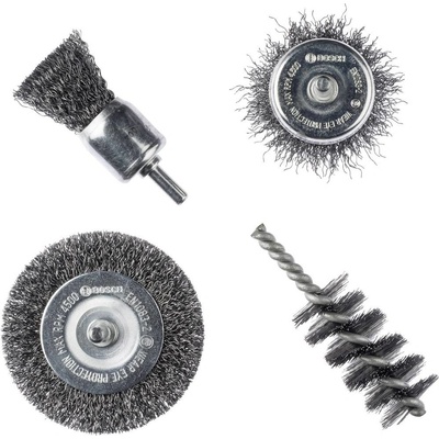 Bosch Accessories 4 dielna Sada drôtenej kefy, 4 kusy. Sada drôtenej kefy 2609256553 1 sada