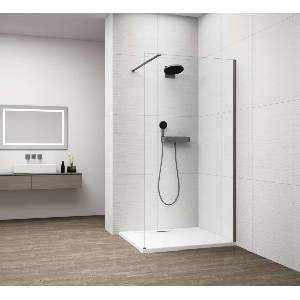 POLYSAN Esca - Душ стена Walk-In 100x210 см, Antidrop, прозрачно стъкло/gun metal ES1010-11 (ES1010-11)