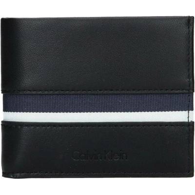 Calvin Klein pánská kožená Slim peněženka Alf černo modrá